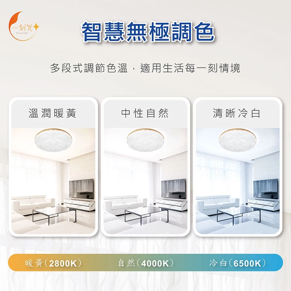 《台中實體門市》快速出貨 保固2年 LED遙控調光吸頂燈 65W 調光調色 小夜燈模式 多段調節吸頂燈 四段壁切 燈飾