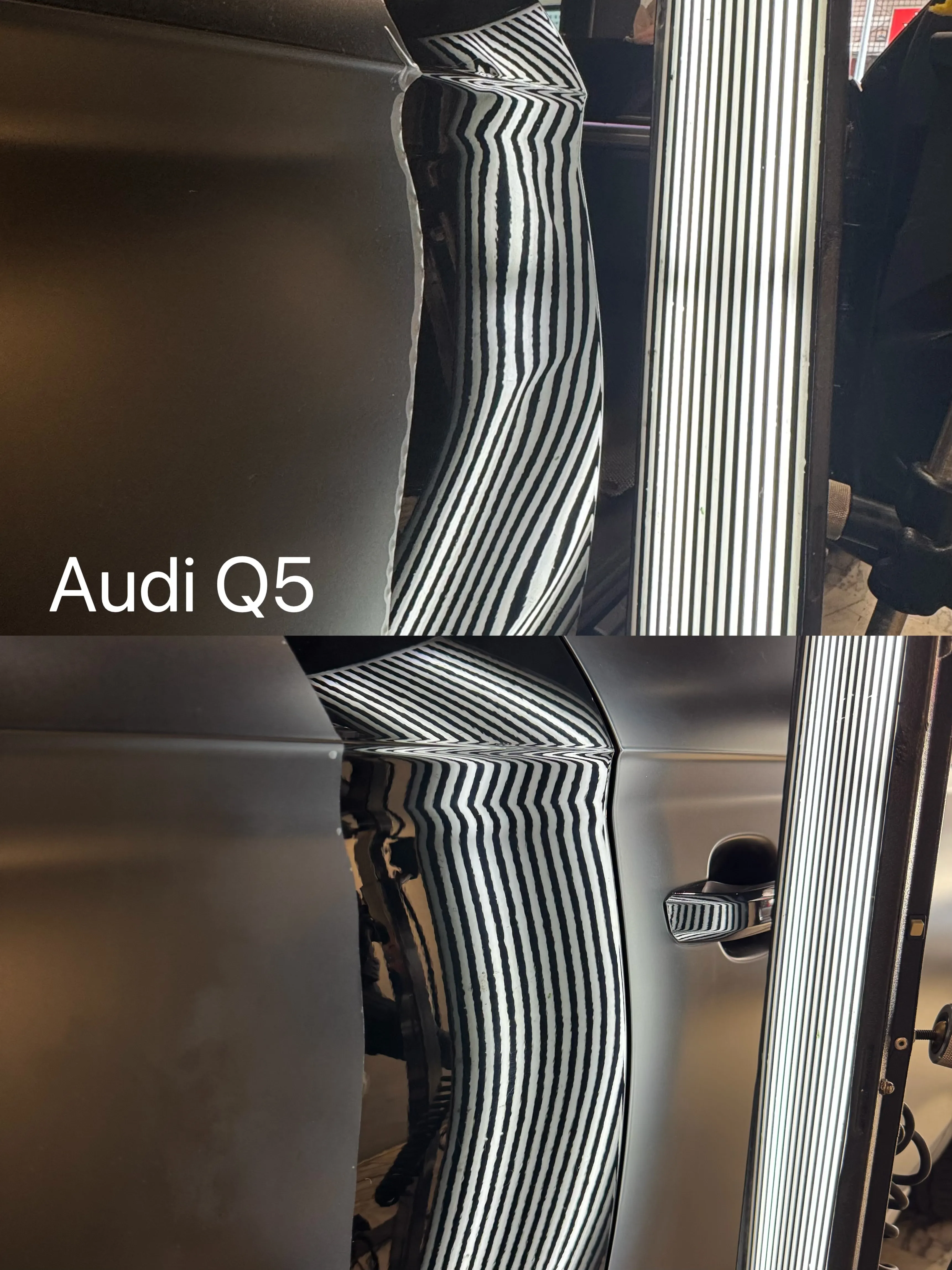 Audi Q5 車門大面積凹痕修復｜車門凹痕修復｜台北車門凹痕修復