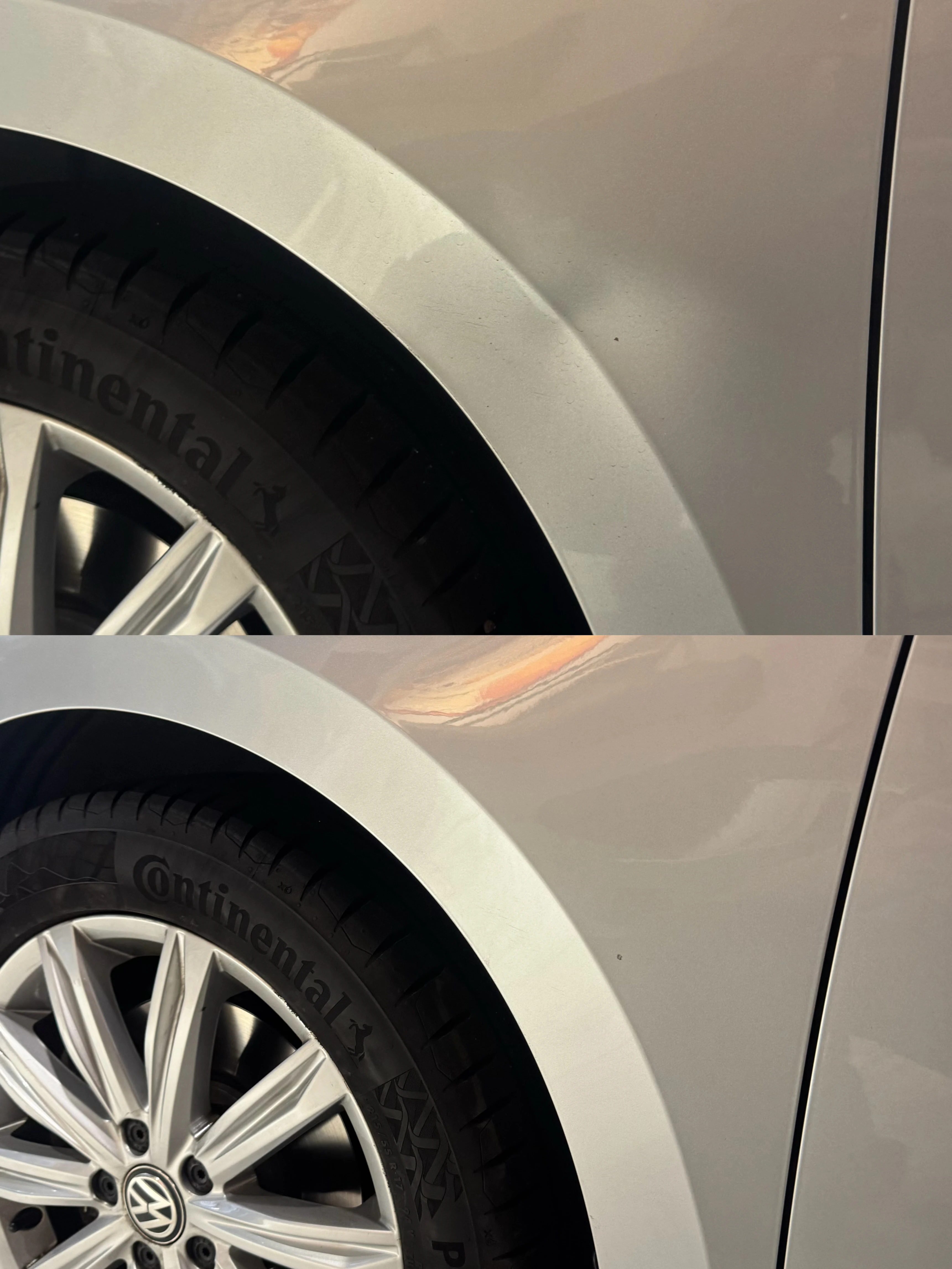 Volkswagen Touran 前葉子板凹痕｜新莊凹痕修復｜台北凹痕修復