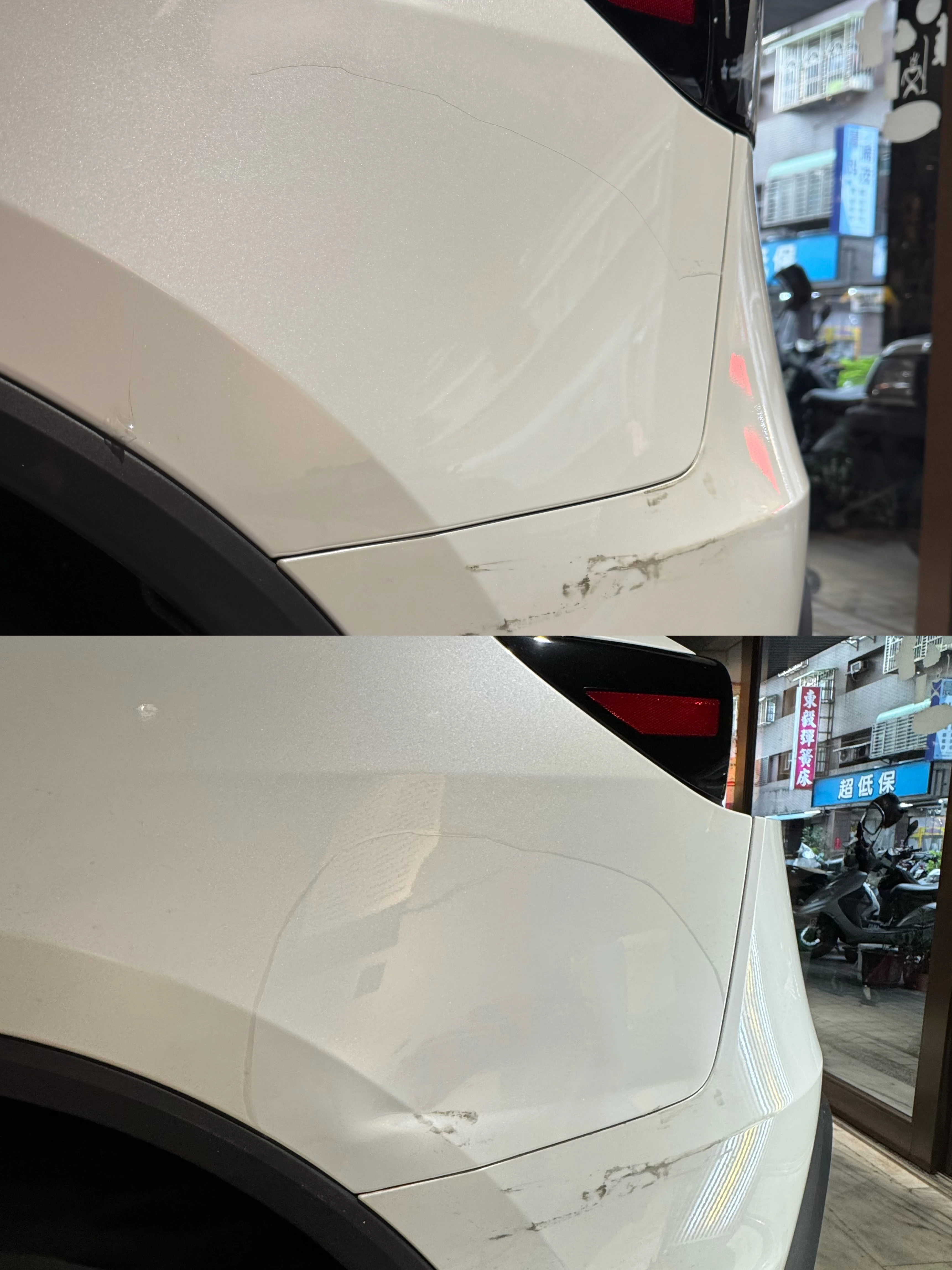 Tesla Model Y後葉子板凹痕修復｜新北凹痕修復｜台北凹痕修復