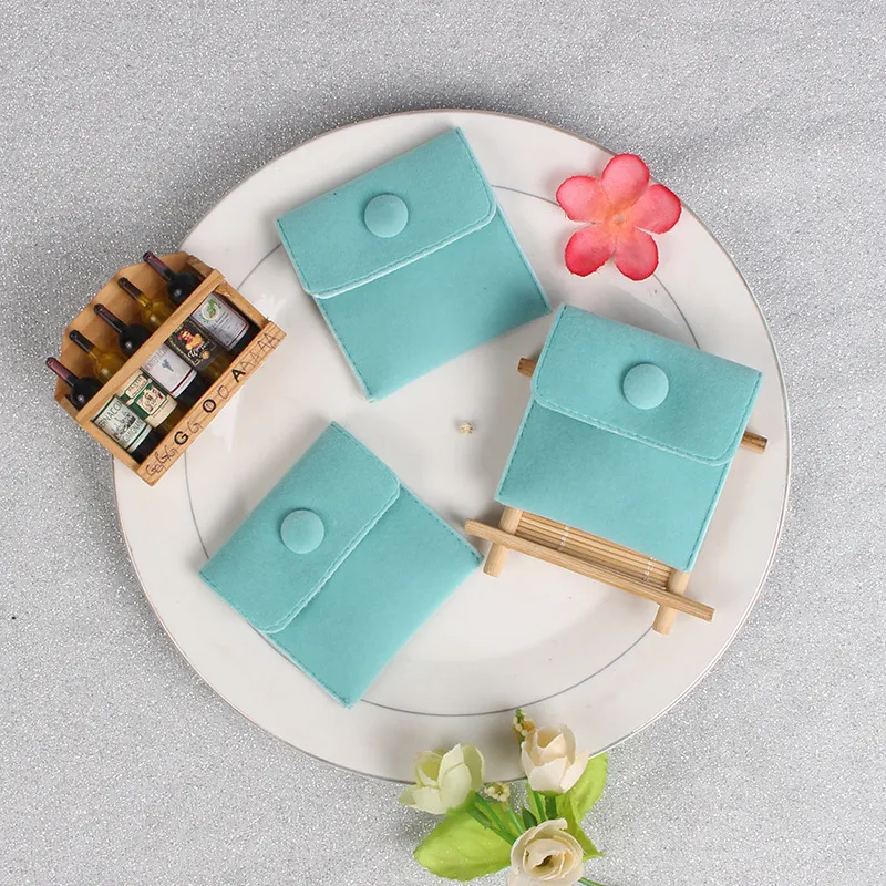 絨布鈕扣繡袋(小)-2入 