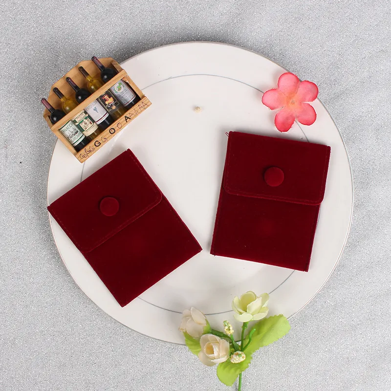 絨布鈕扣繡袋(小)-2入 