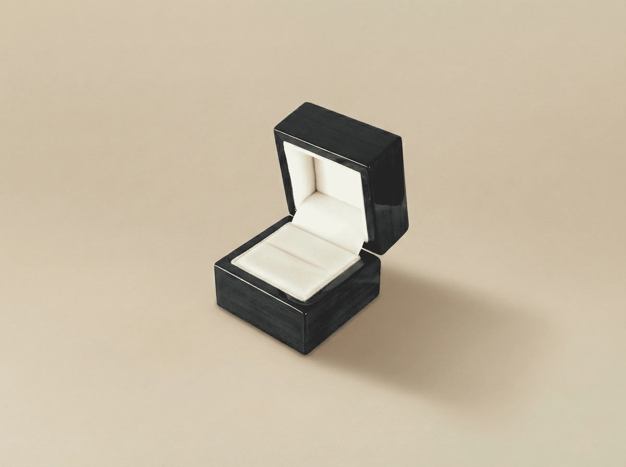 黑檀木烤漆戒指盒(小)