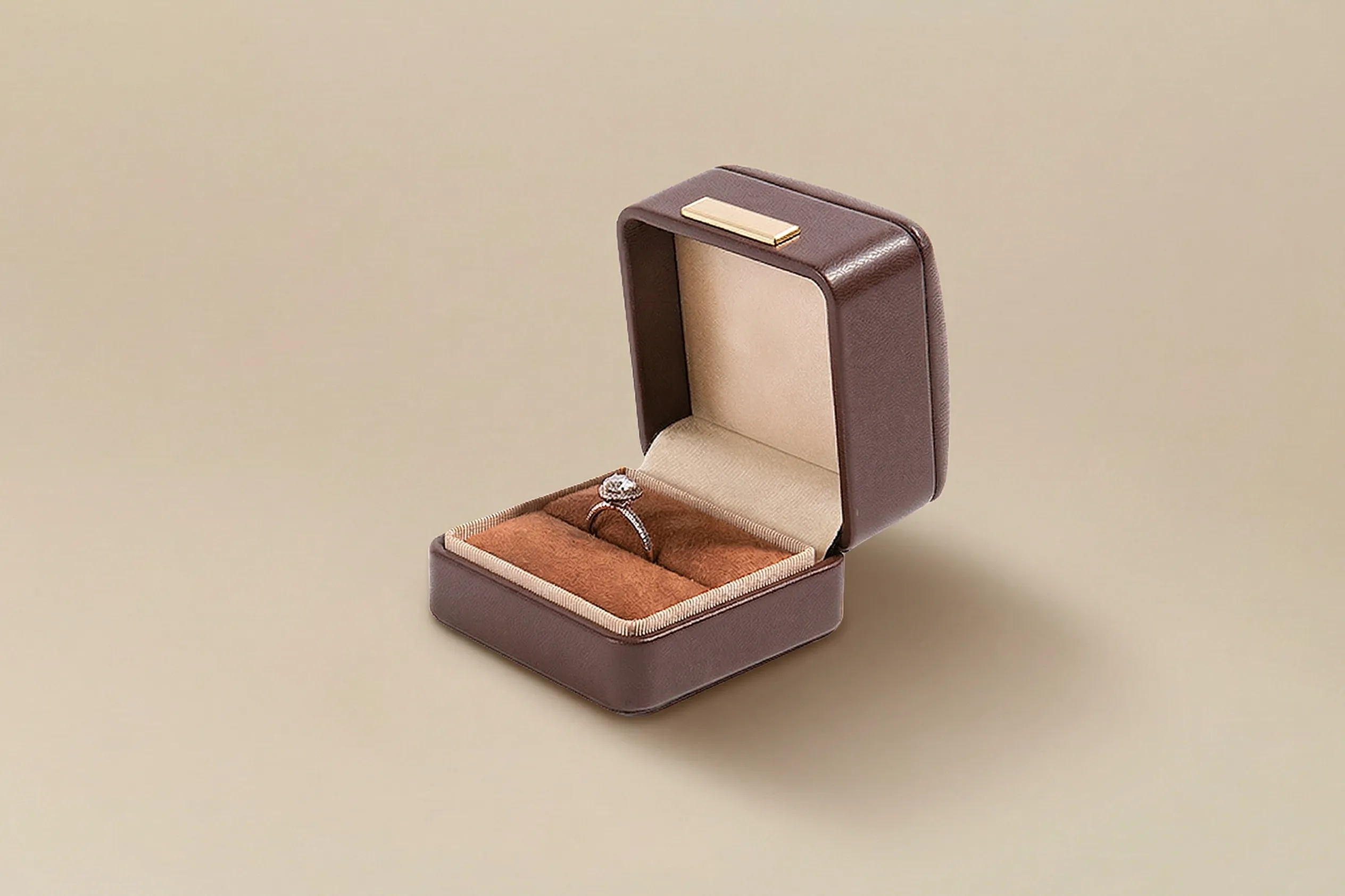 經典永恆皮革戒指盒