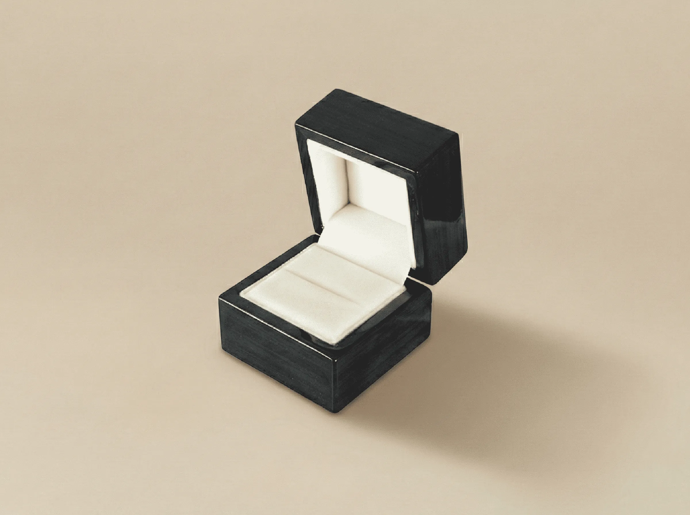 黑檀木烤漆戒指盒(小)