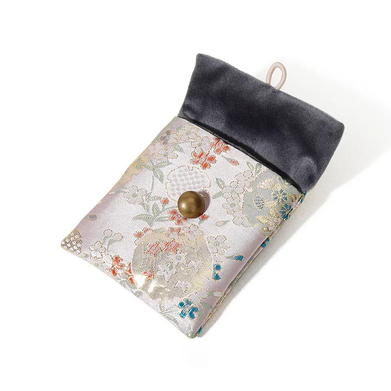 繡花結釦袋 (半圓釦)