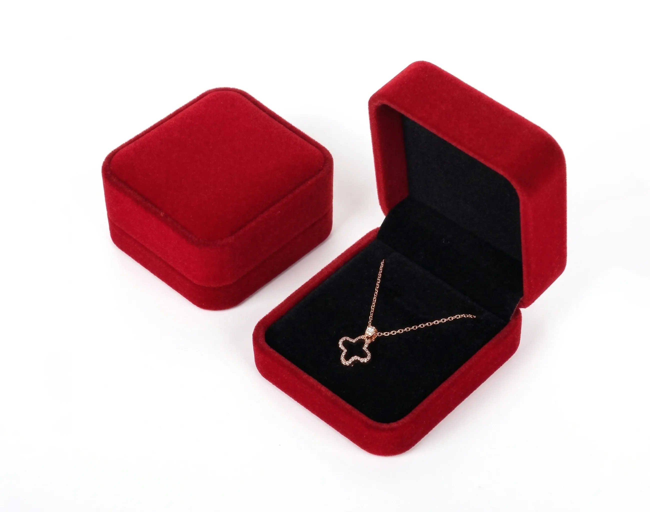 方形絨布項墜盒(小)