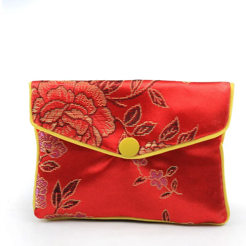 繡花拉鍊鈕扣袋 (中)