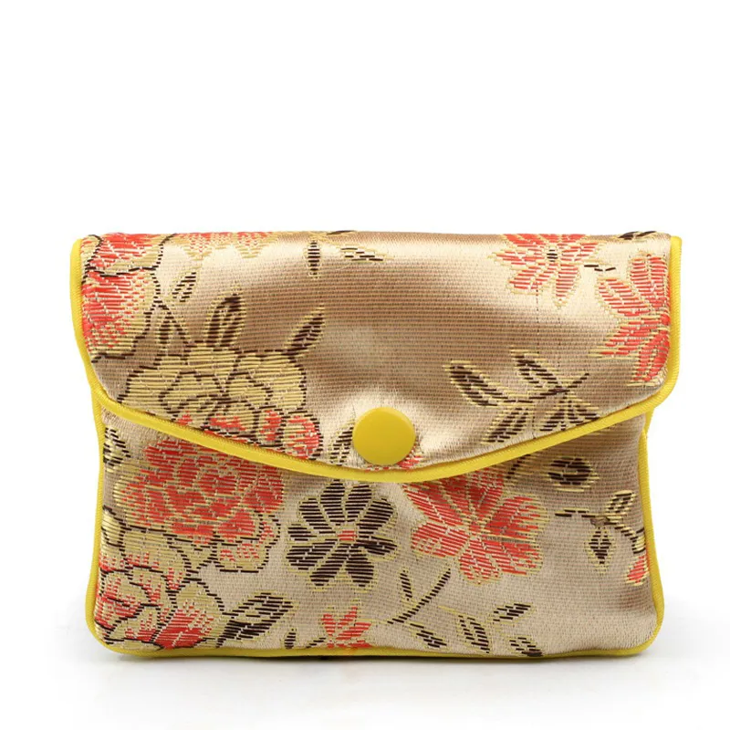 繡花拉鍊鈕扣袋 (中)