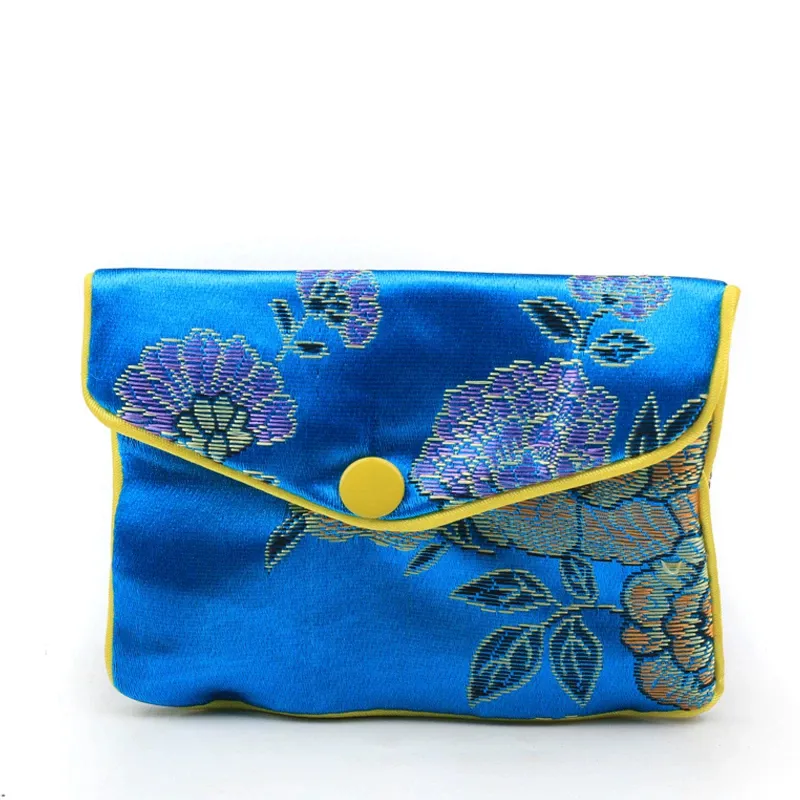 繡花拉鍊鈕扣袋 (中)