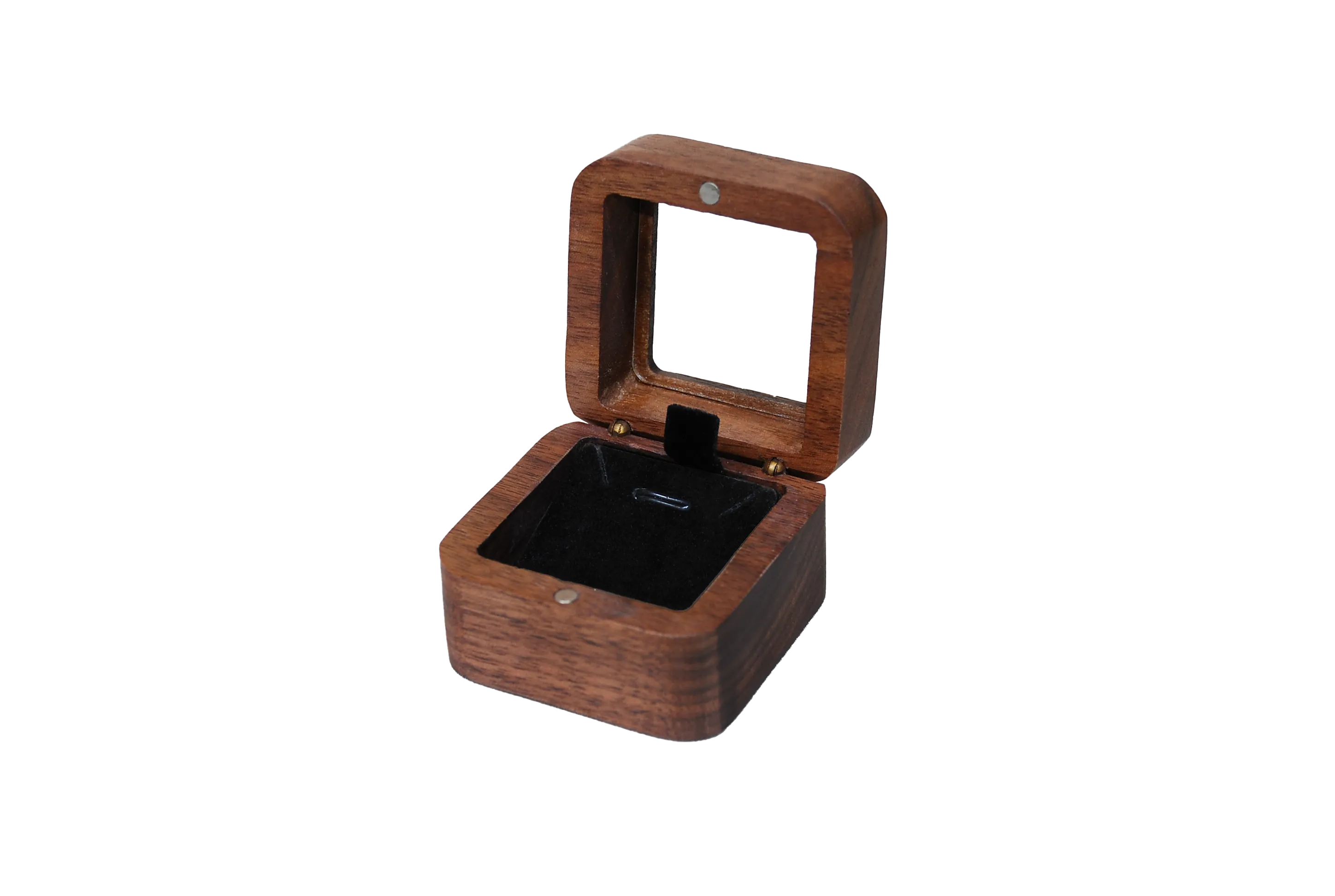 開窗方型北美胡桃項墜盒