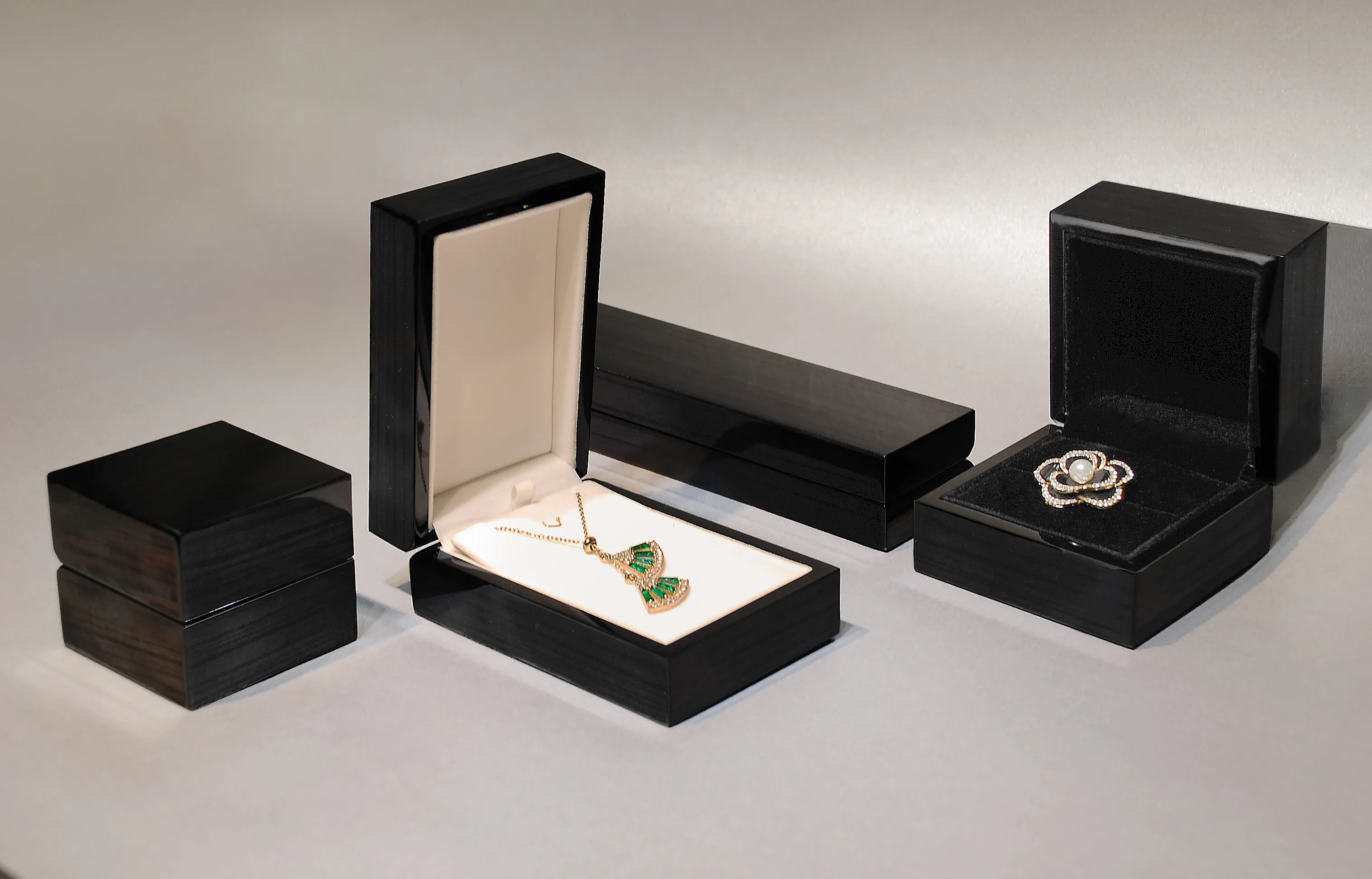 黑檀木烤漆戒指盒(大)