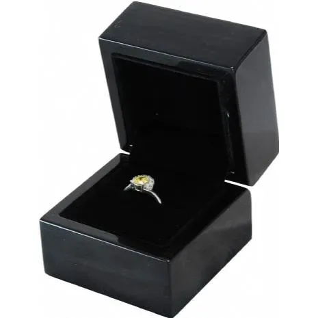 黑檀木烤漆戒指盒(小)