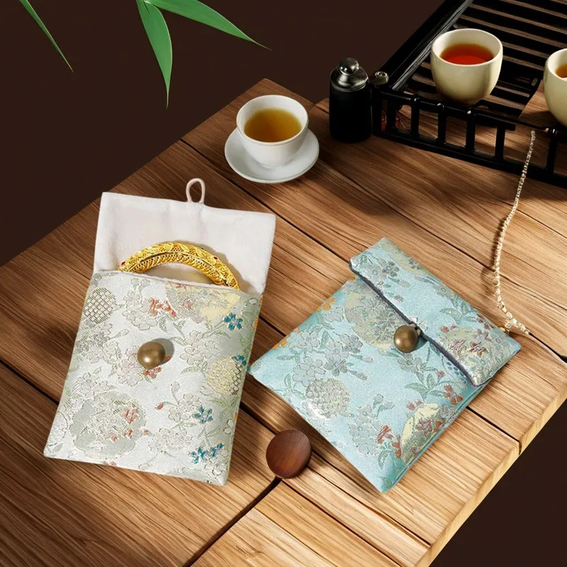 繡花結釦袋 (半圓釦)