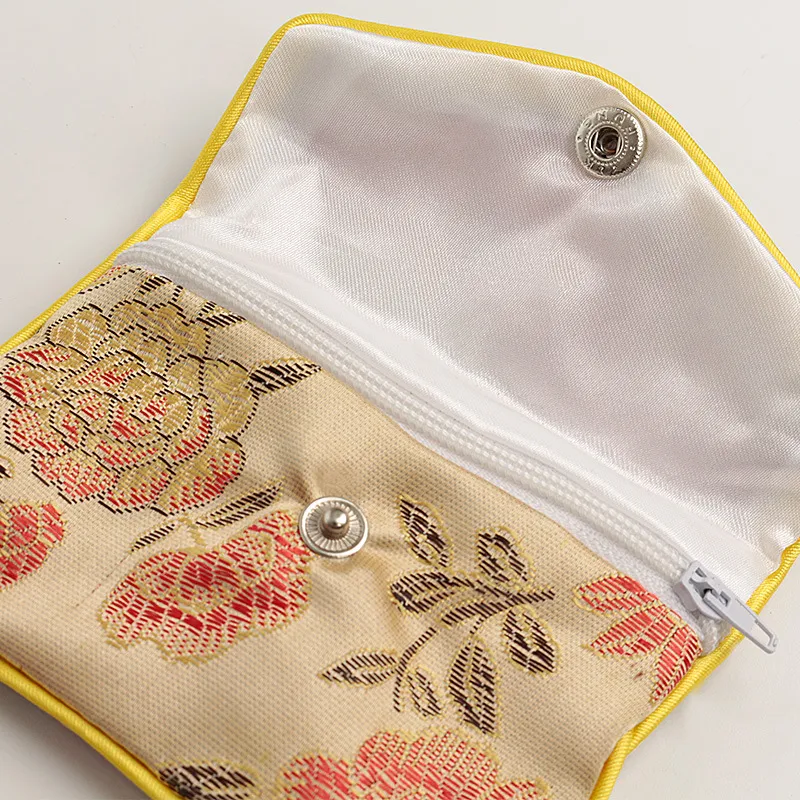 繡花拉鍊鈕扣袋 (中)