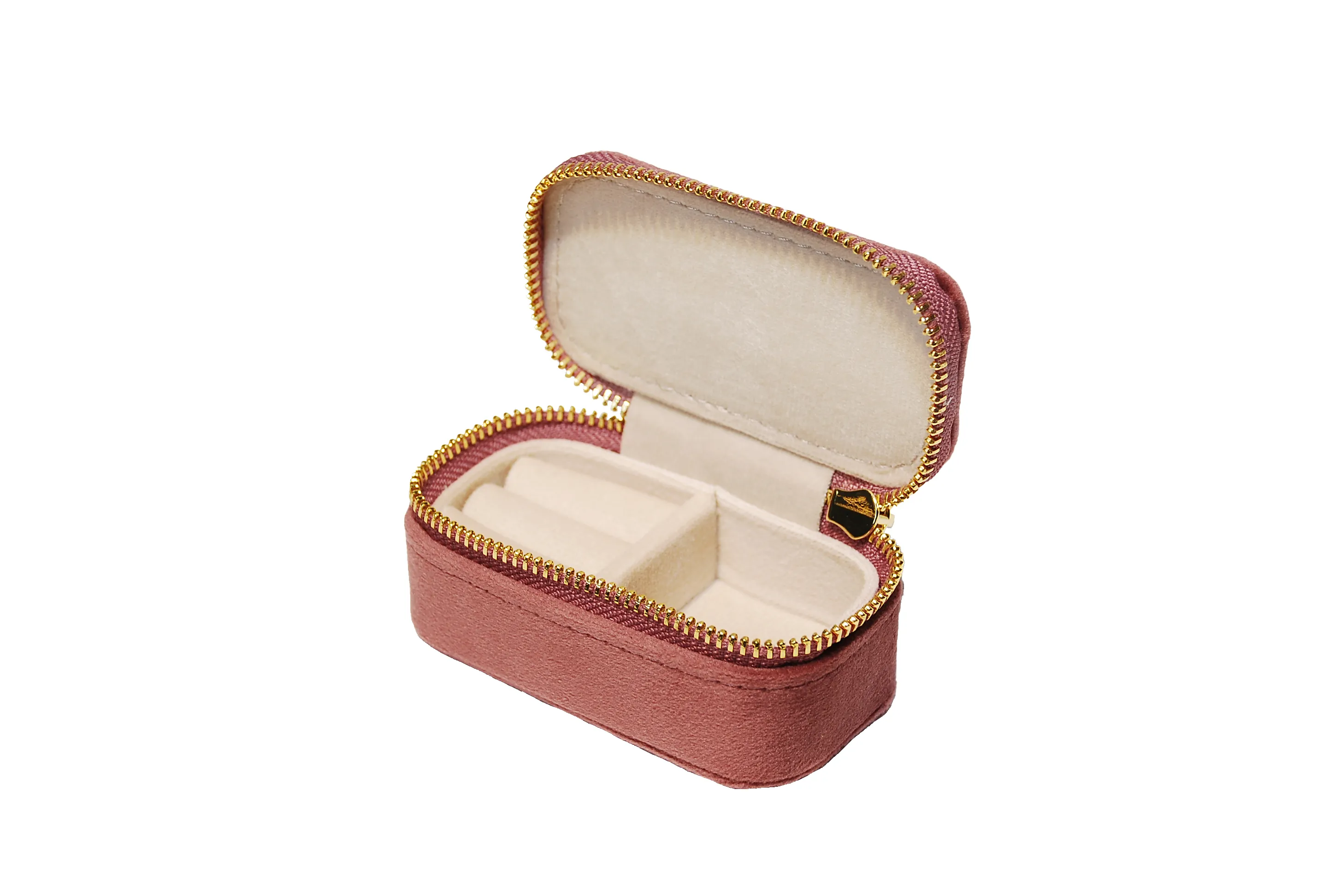 小長方拉鍊包 藕粉色