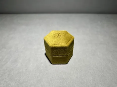 馬卡龍星煥戒指盒 金黃