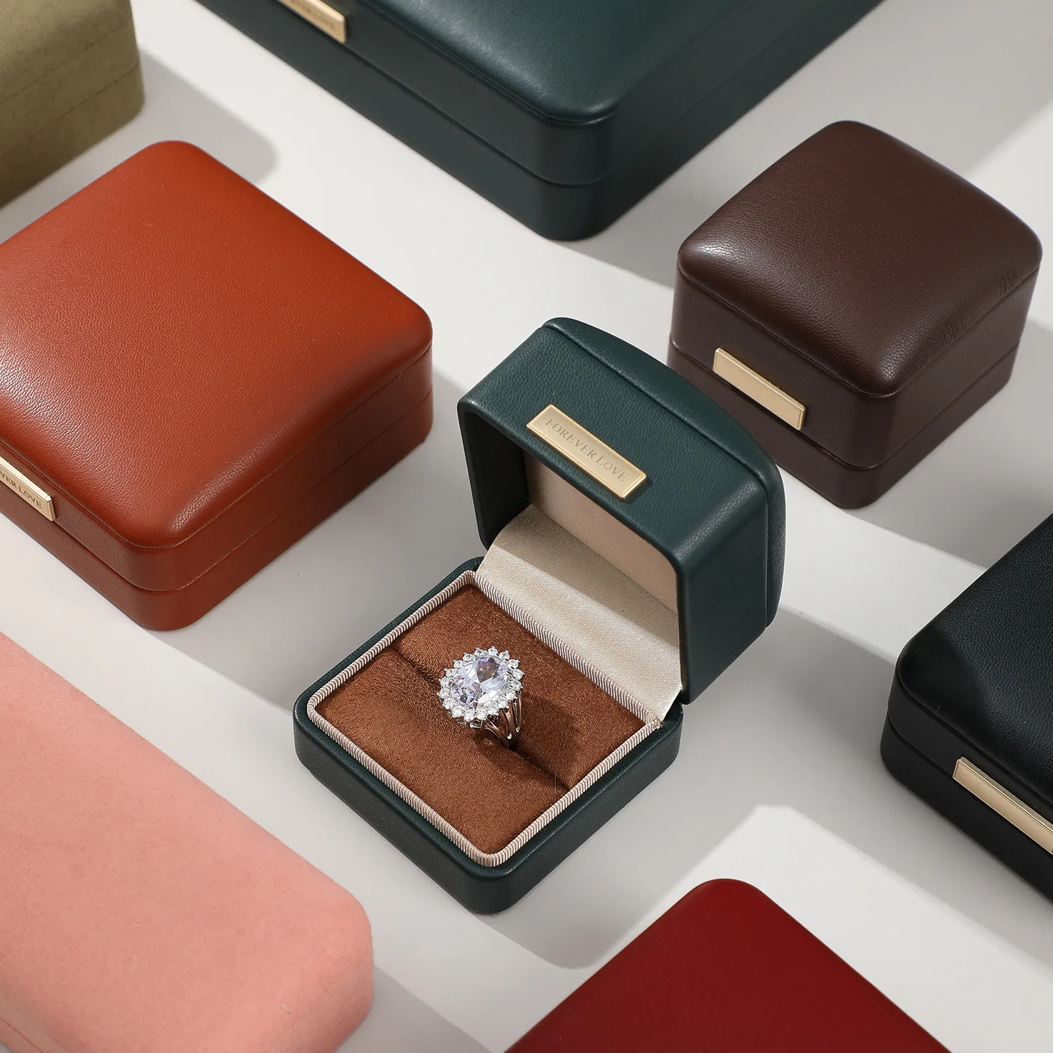 經典永恆皮革戒指盒