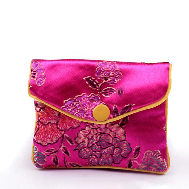 繡花拉鍊鈕扣袋 (中)