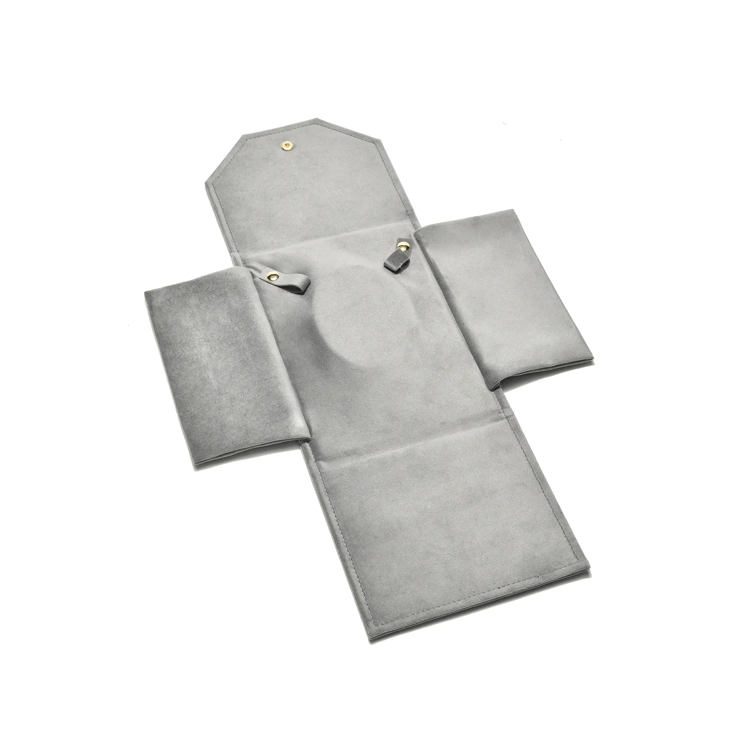 天鵝絨項鍊布包(中) 灰