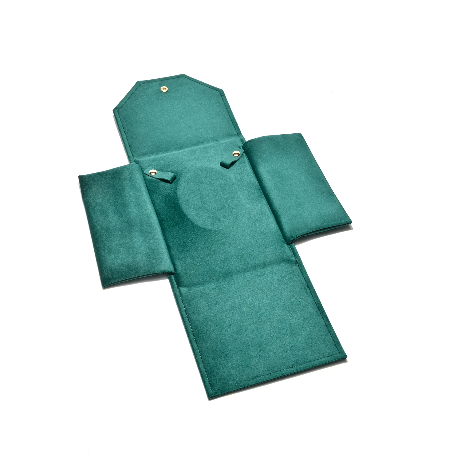 天鵝絨項鍊布包(中) 孔雀綠