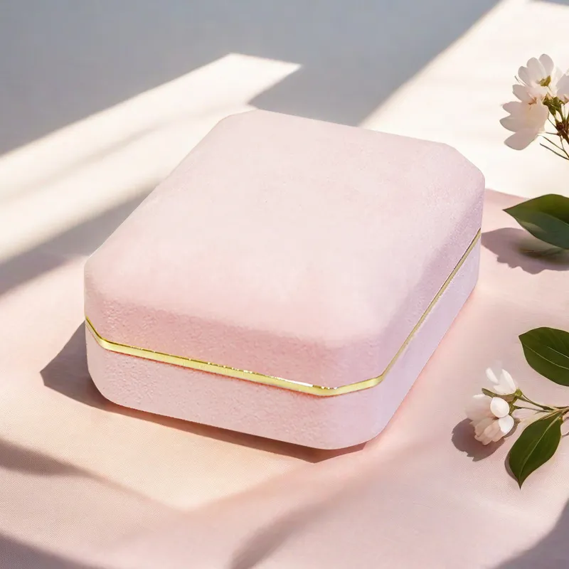 八角LED燈麂皮項墜盒