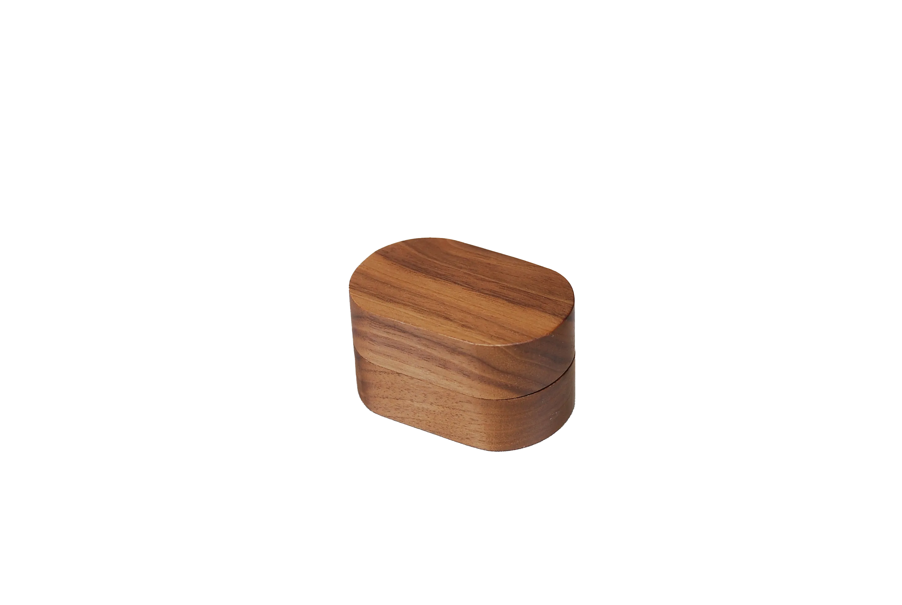 實木橢圓北美胡桃單戒盒