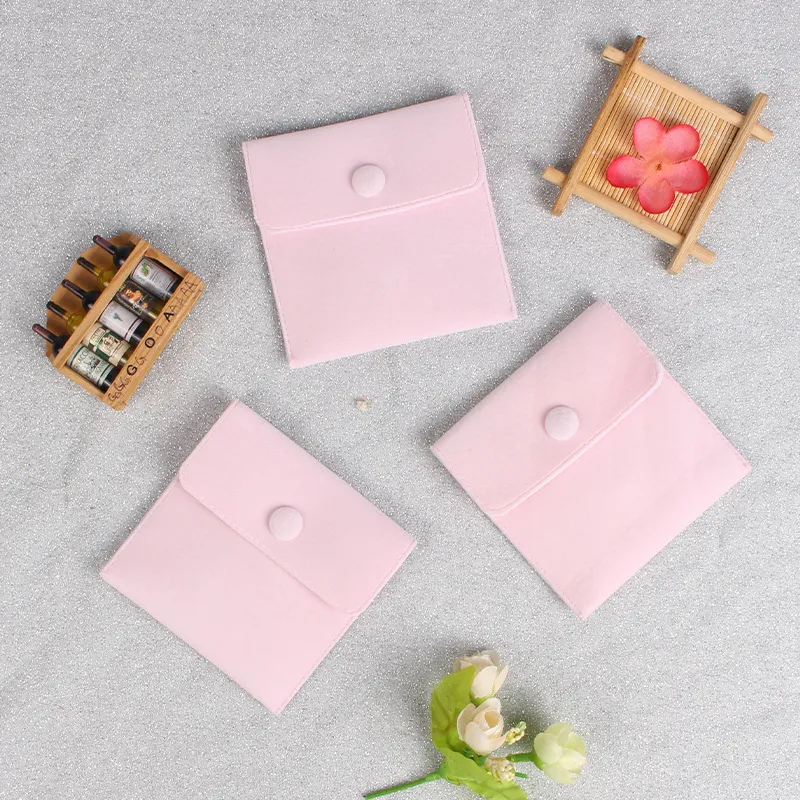 絨布鈕扣繡袋(小)-2入 