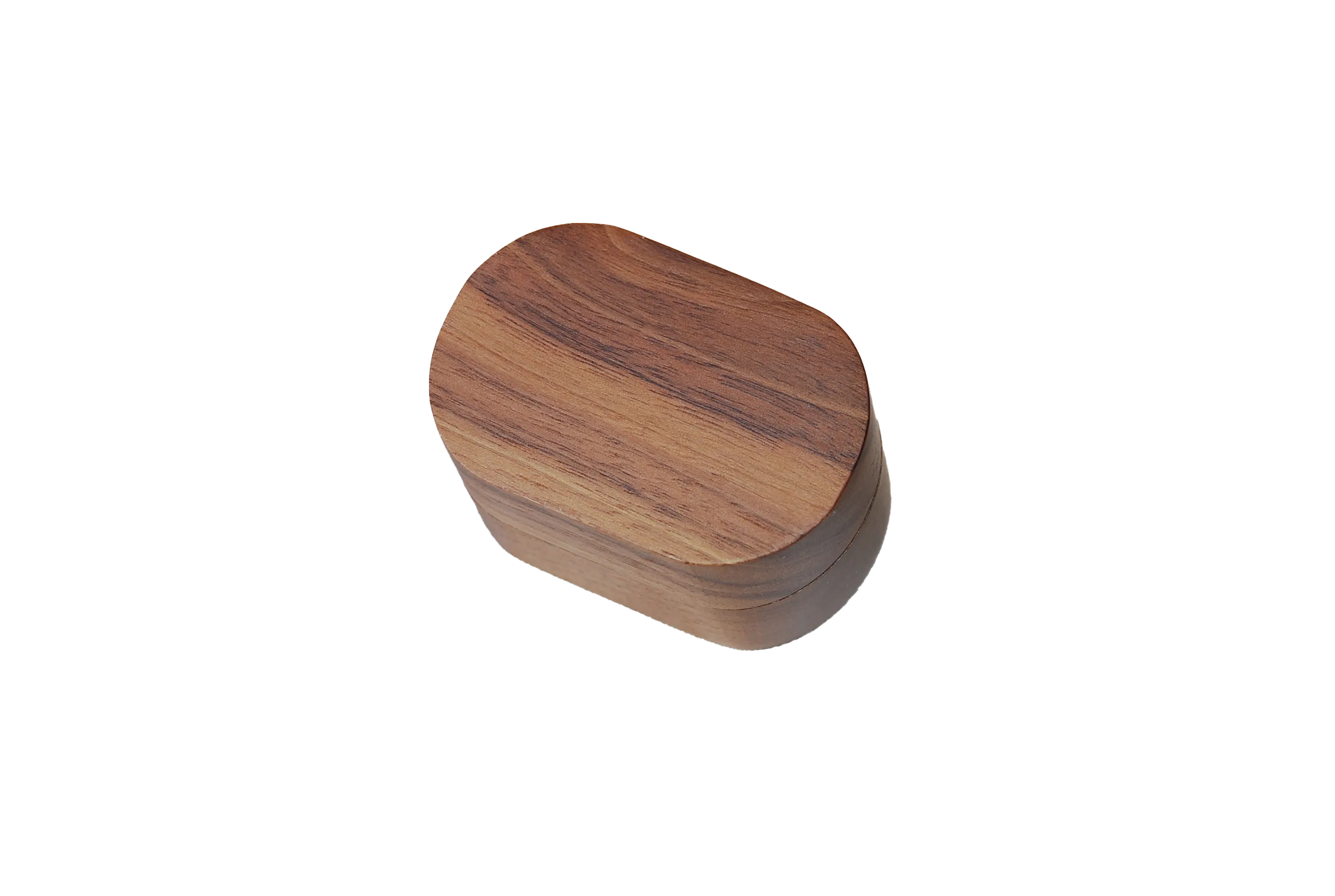 實木橢圓北美胡桃單戒盒