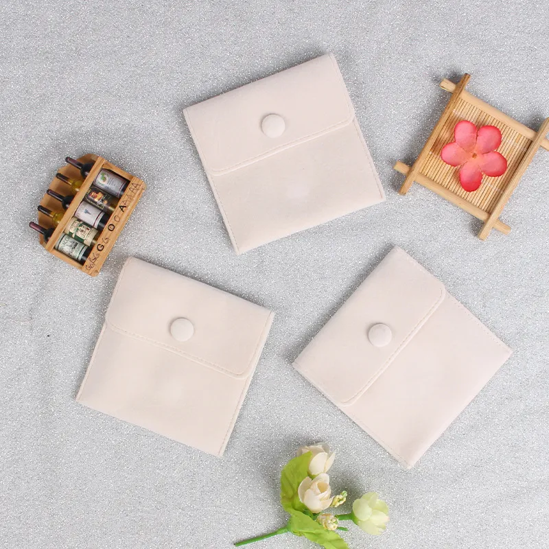 絨布鈕扣繡袋(小)-2入 