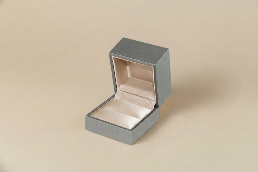 銀色絲紋戒指盒