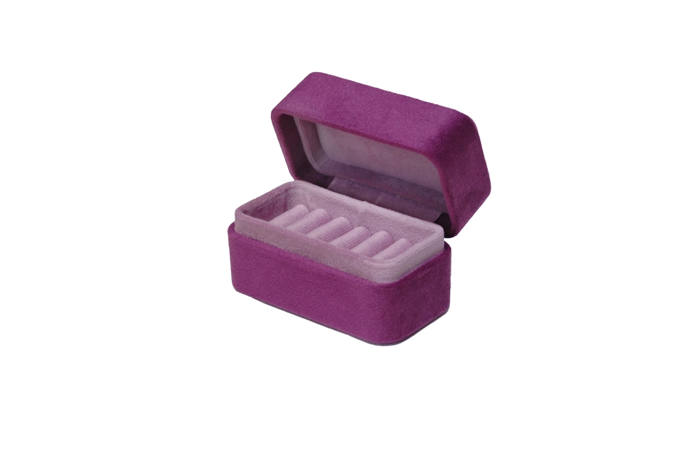小長方戒指盒(6只) 紫紅