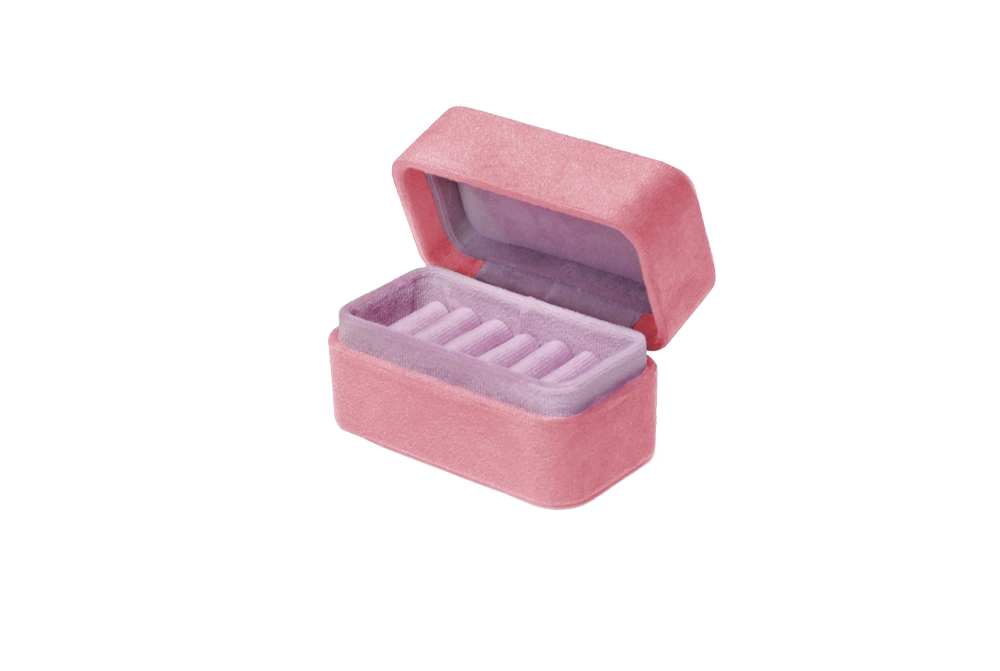 小長方戒指盒(6只) 桃粉