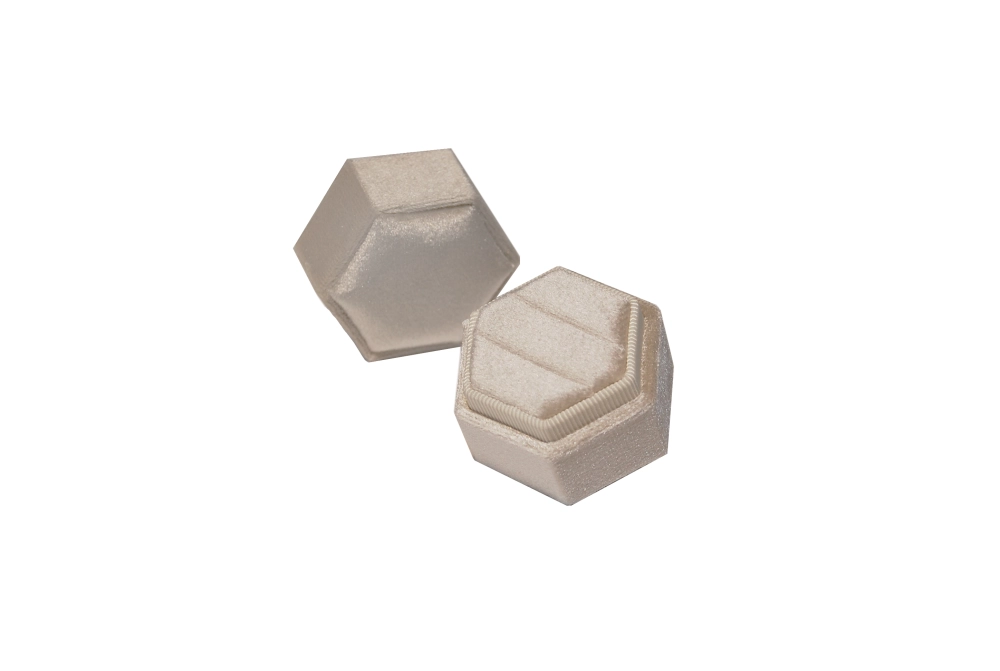 馬卡龍星煥對戒盒 卡其金
