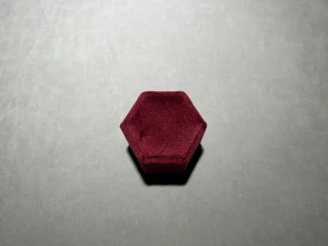 馬卡龍星煥戒指盒 酒紅
