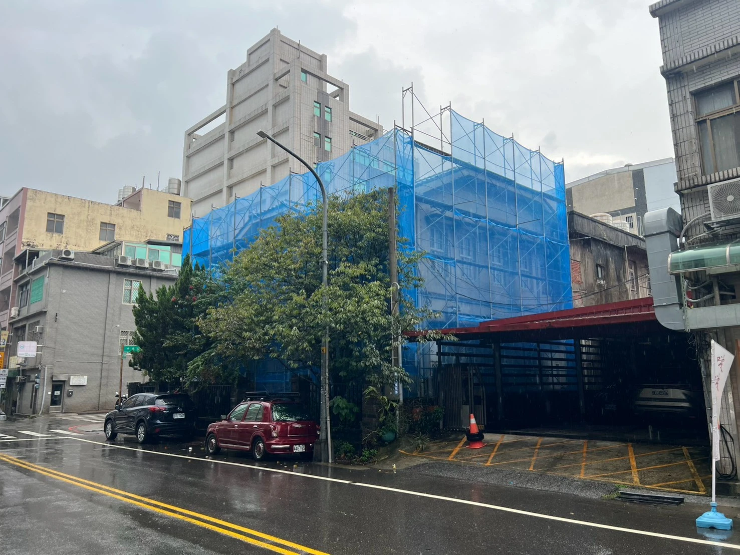 竹東古蹟-修繕施工架