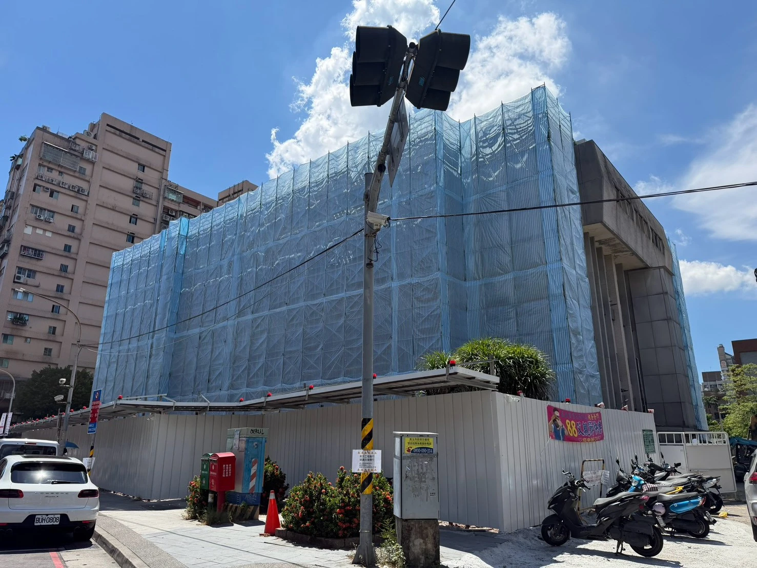 三重圖書館拆除-工程防護施工架