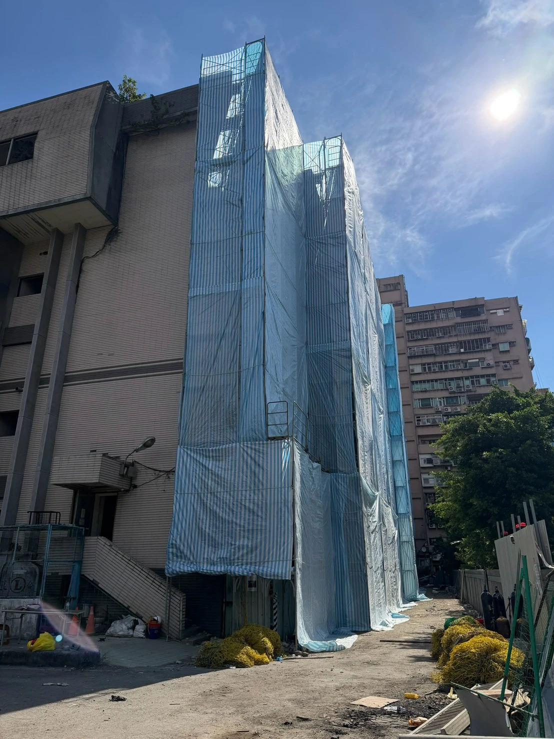 三重圖書館拆除-工程防護施工架