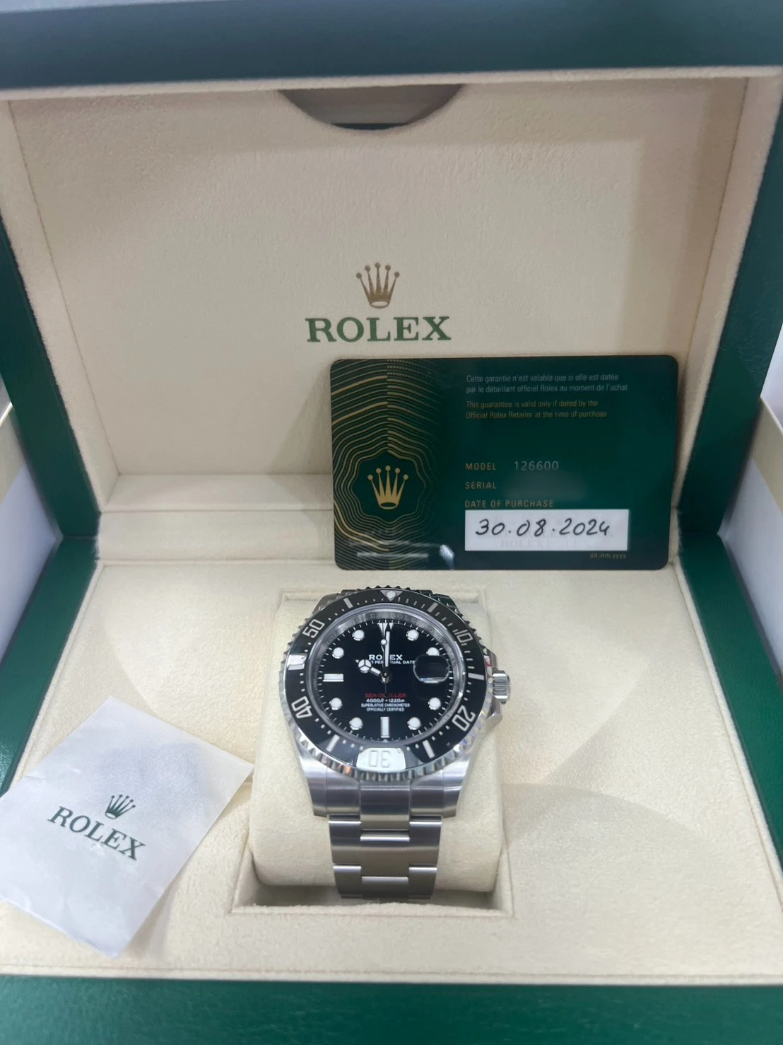 勞力士Rolex126600(海使型50周年「單紅」潛水錶)