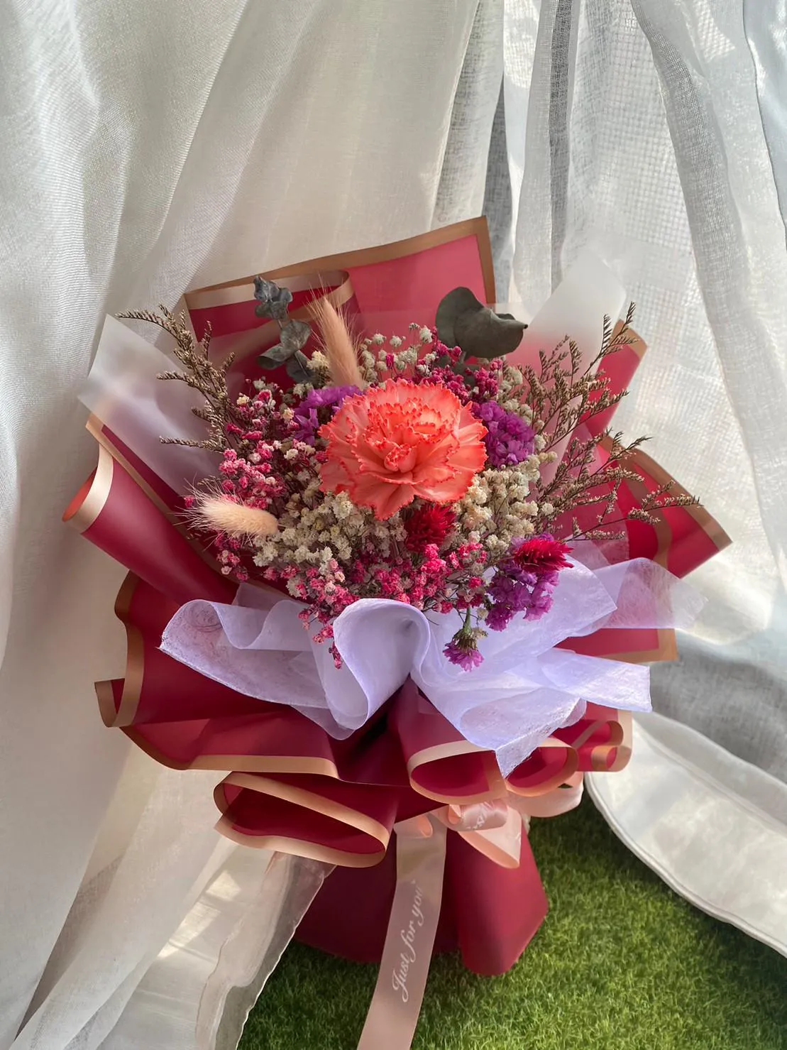 康乃馨乾燥花束材料包