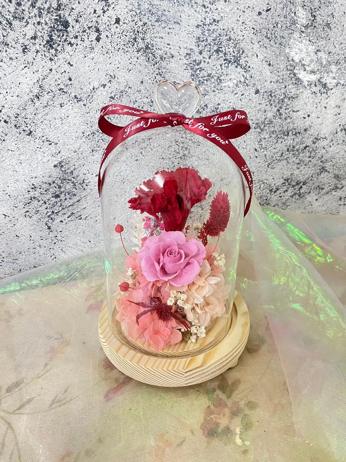 康乃馨玻璃罩(材料包)