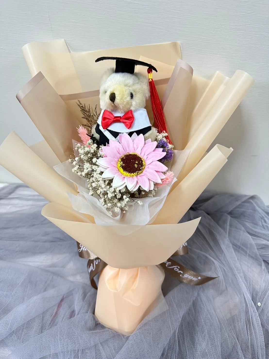 畢業小熊花束A款