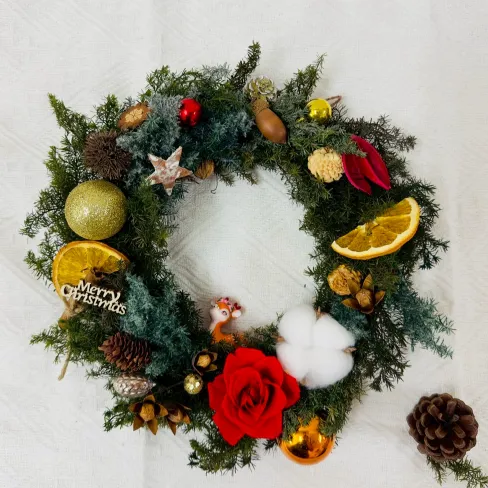 永生雪松聖誕花環