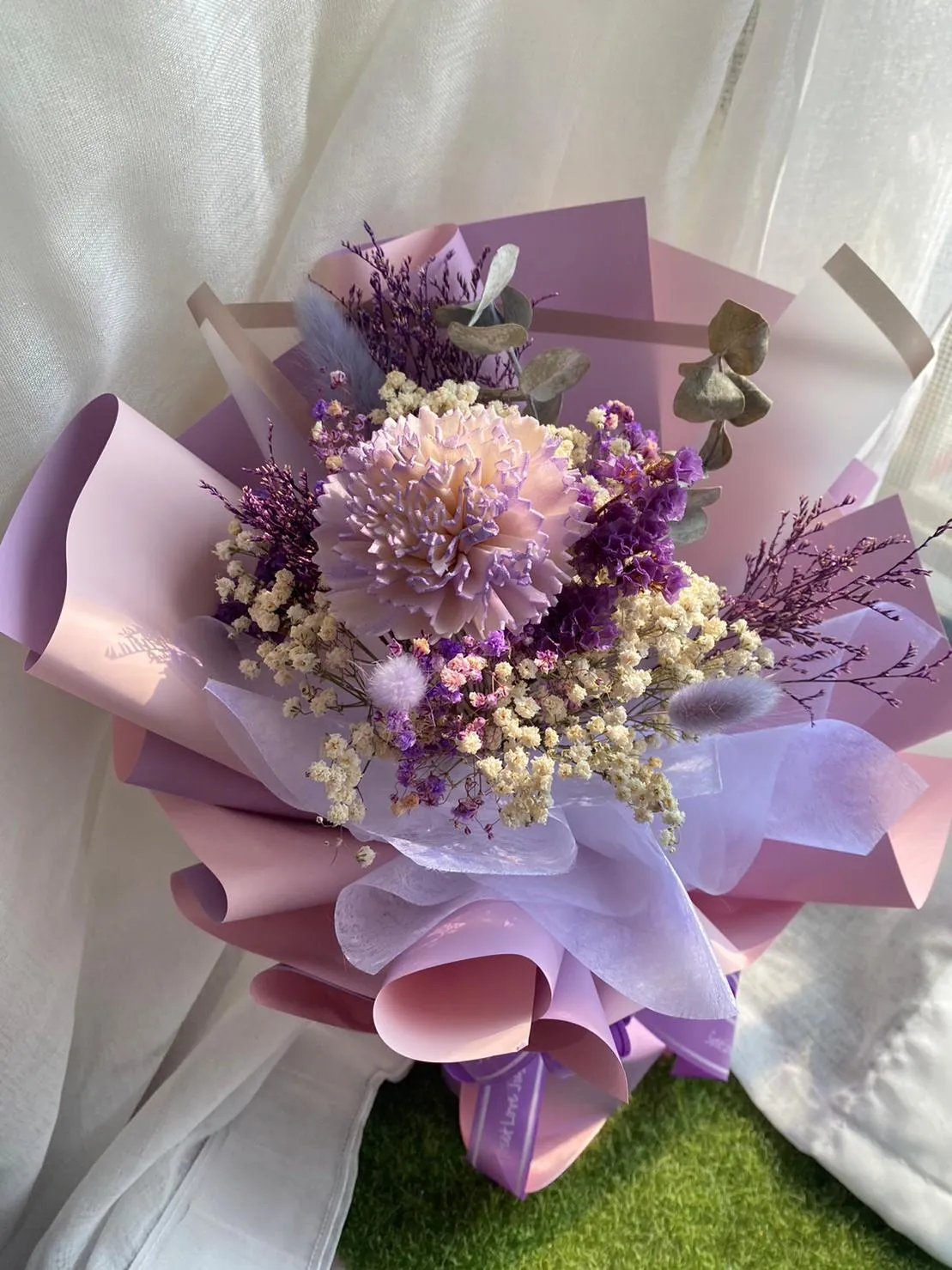 康乃馨乾燥花束材料包