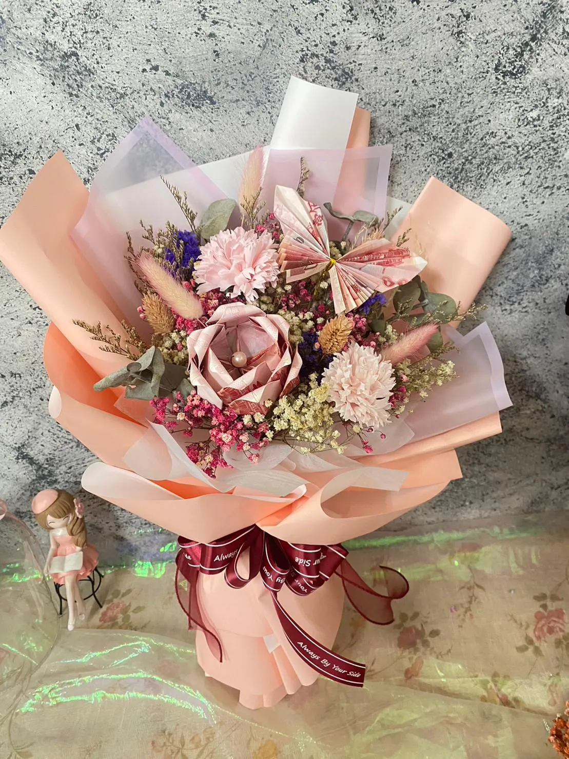 有錢花捲邊玫瑰款