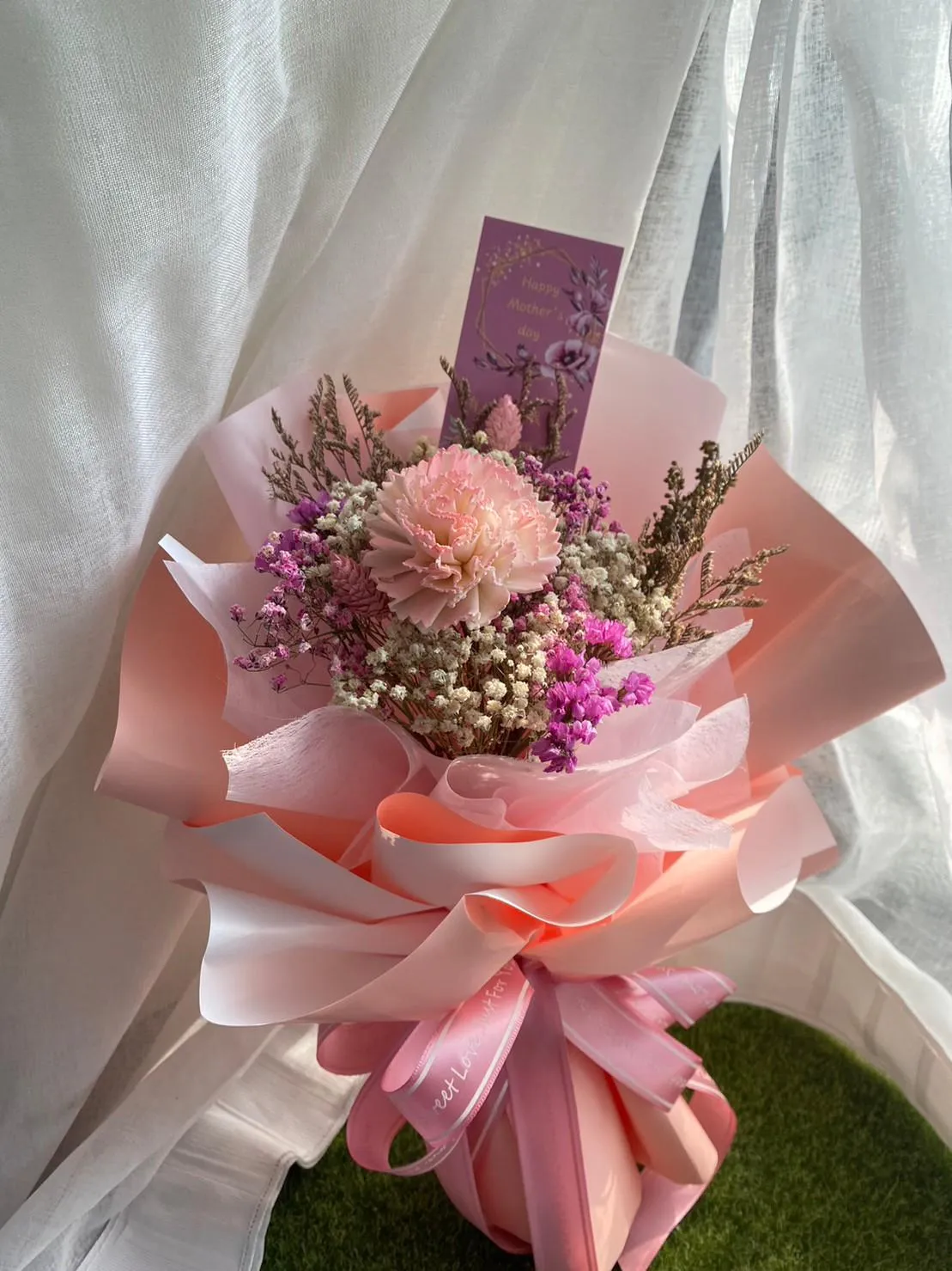 康乃馨乾燥花束材料包