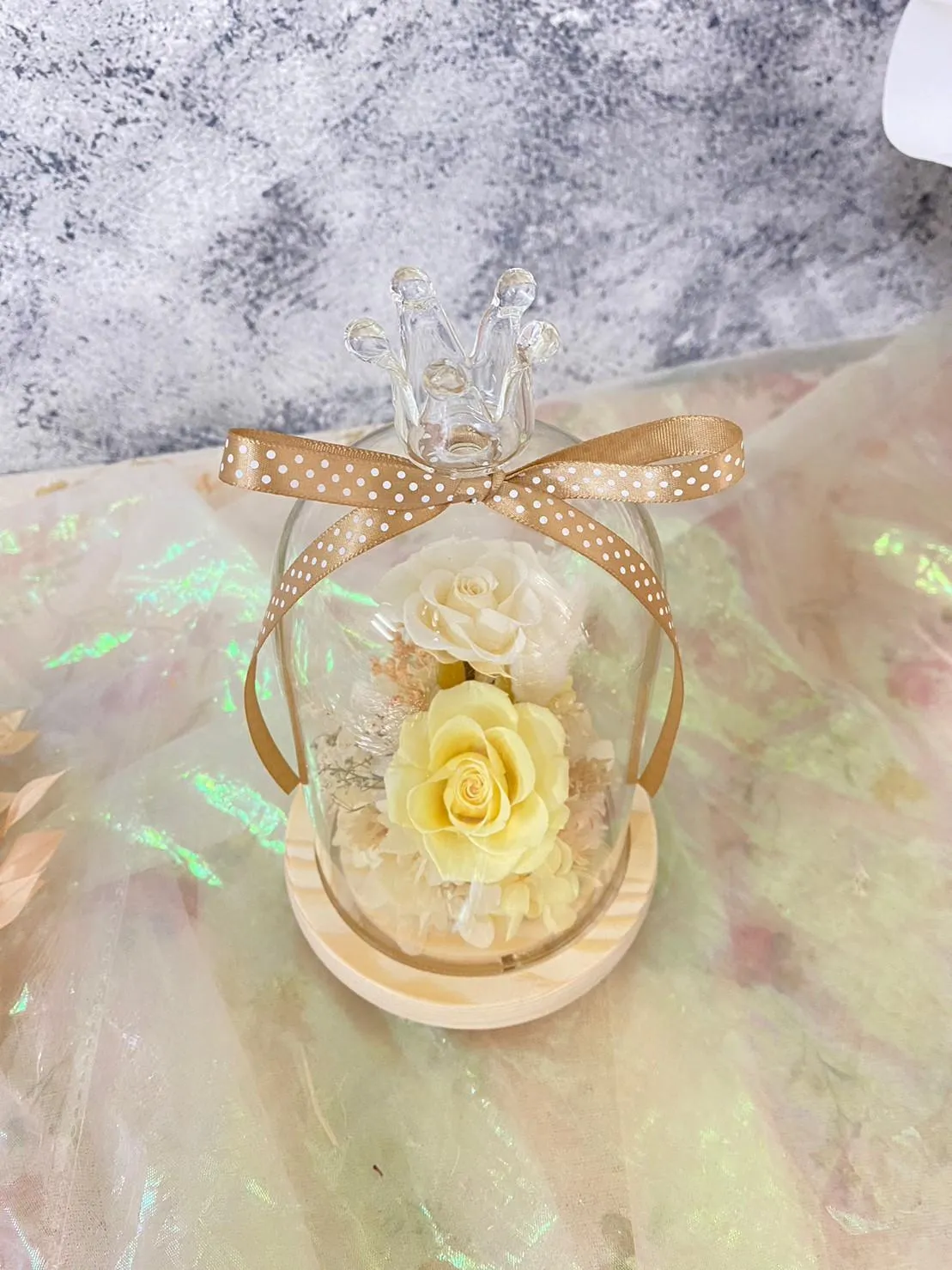 永生花玻璃罩(中)