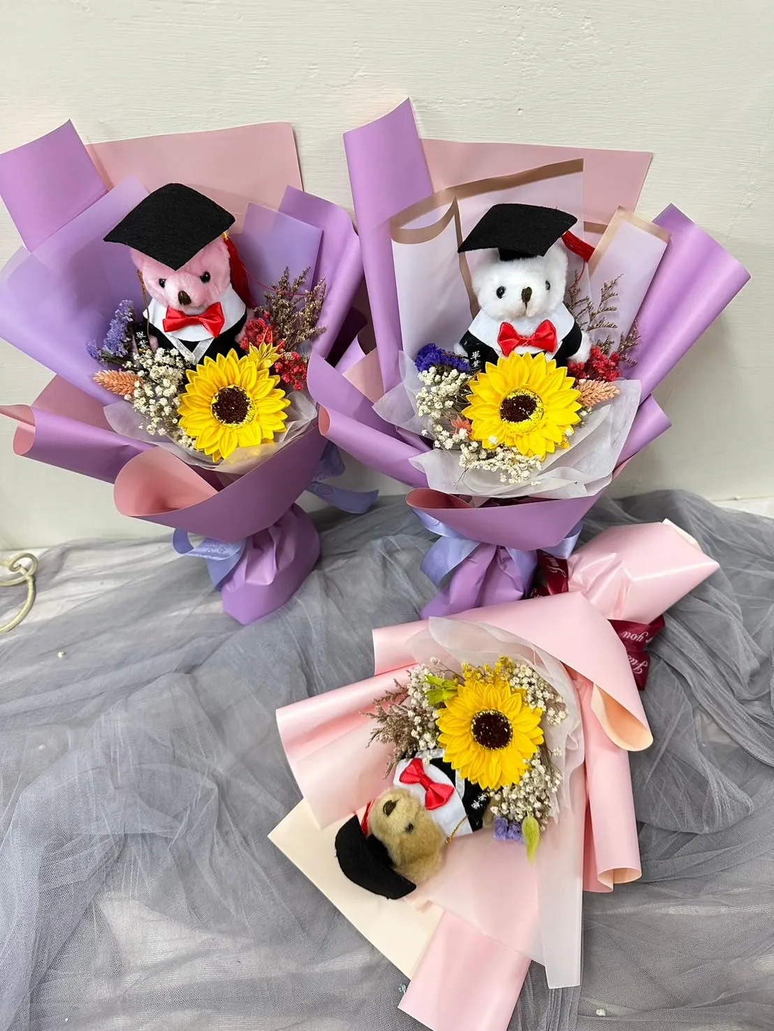 畢業小熊花束A款