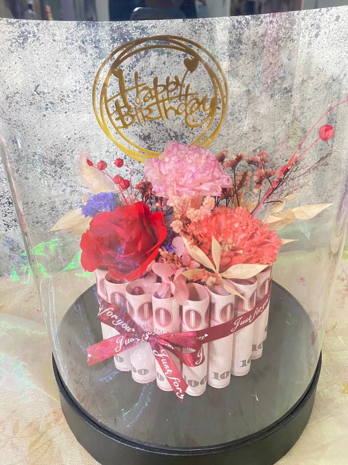 有錢抱抱桶(大) 永生花款