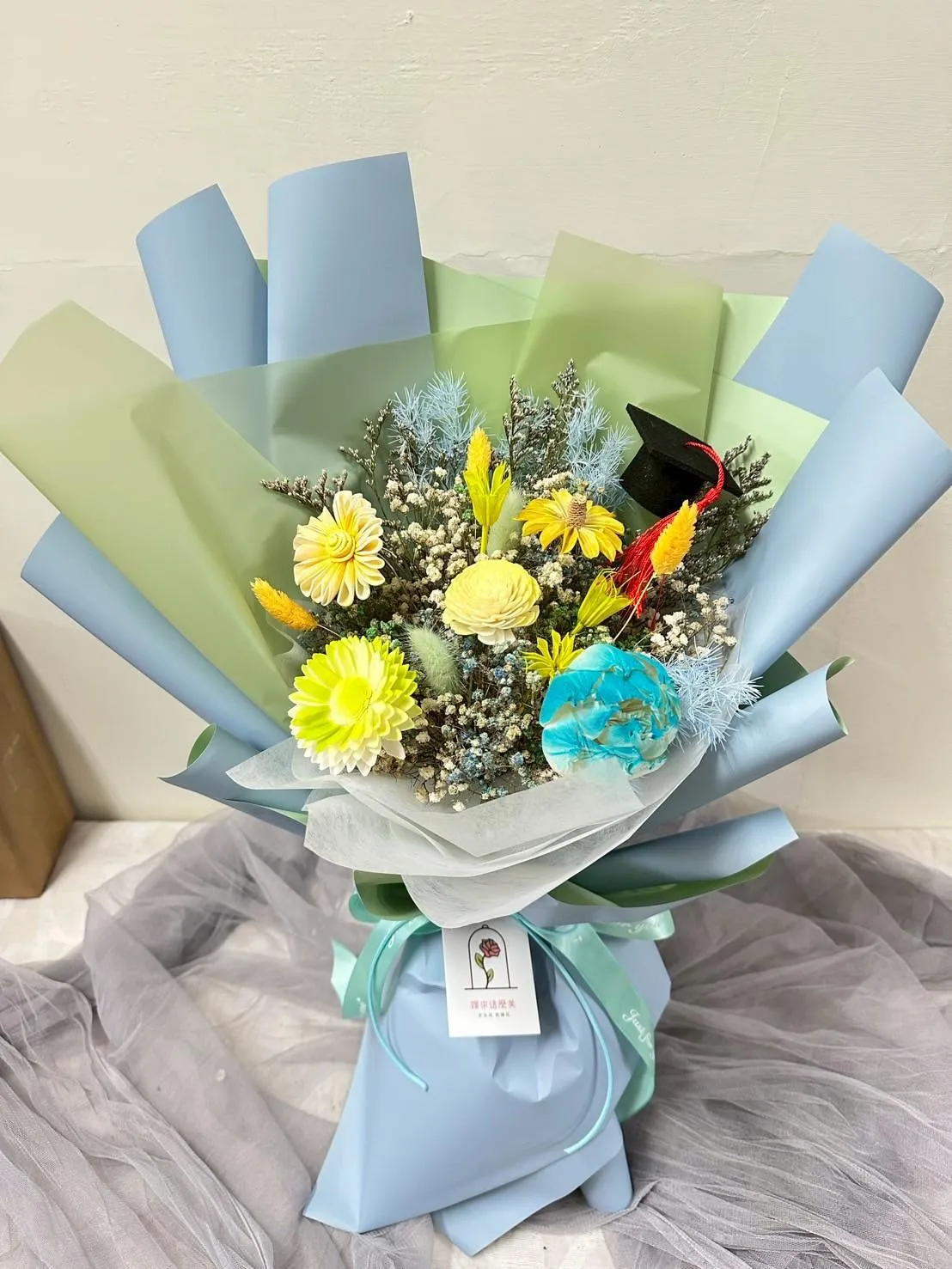 畢業牌乾燥花束